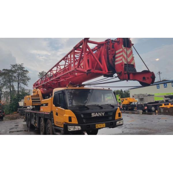 Servicio post-venta 2013 Stc750s grúa de camión de 75 t grúa móvil usada grúa hidráulica naranja