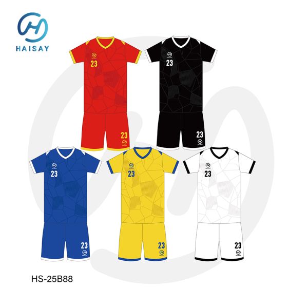 Maillot de football pour hommes ️ Polyester résistant à l'humidité, respirant, léger, disponible en rouge/bleu/noir