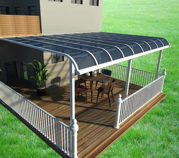 600mm Sheet Aluminum Patio Roof Cover 3x4m Pergola UV Protection 122km/h Windproof