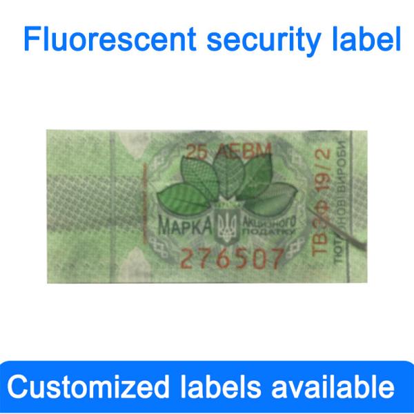 Custom Security Paper Adhesive Tax Stamps For Cigarette And Wine Bottle With Watermark And Safety Thread