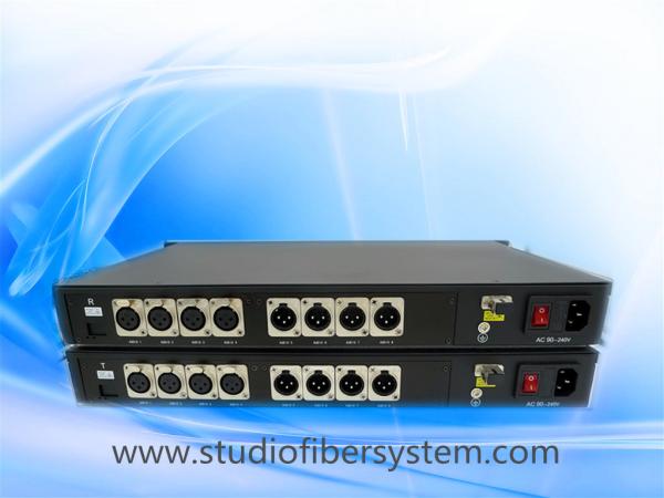 4CH BiDi XLR balanced audio over 1 single mode fiber extender to 20~120KM for Professional AV application