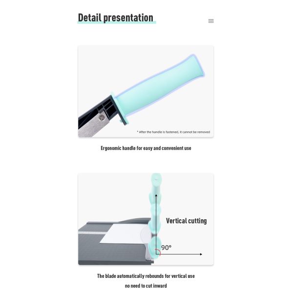 12 дюймовая доска для резки бумаги А4 Гильотиновая бумажная резка с защитой от безопасности