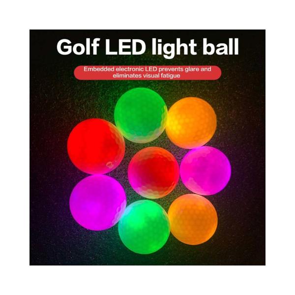 Sports Theme Customized Glow In The Dark LED Golf Balls for Men Women Kids