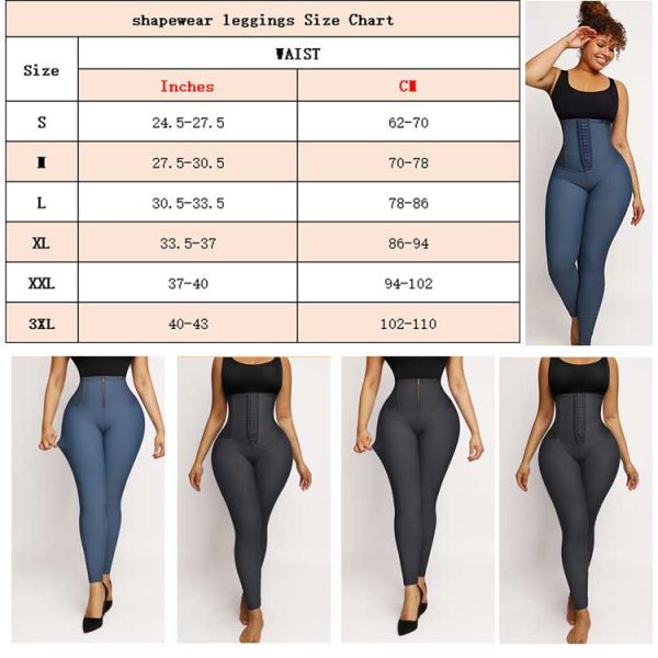 Цифровая печать Высокая талия Женщины Body Shaper Shapewear Джинсы Брюки Талия Тренер Леггинсы