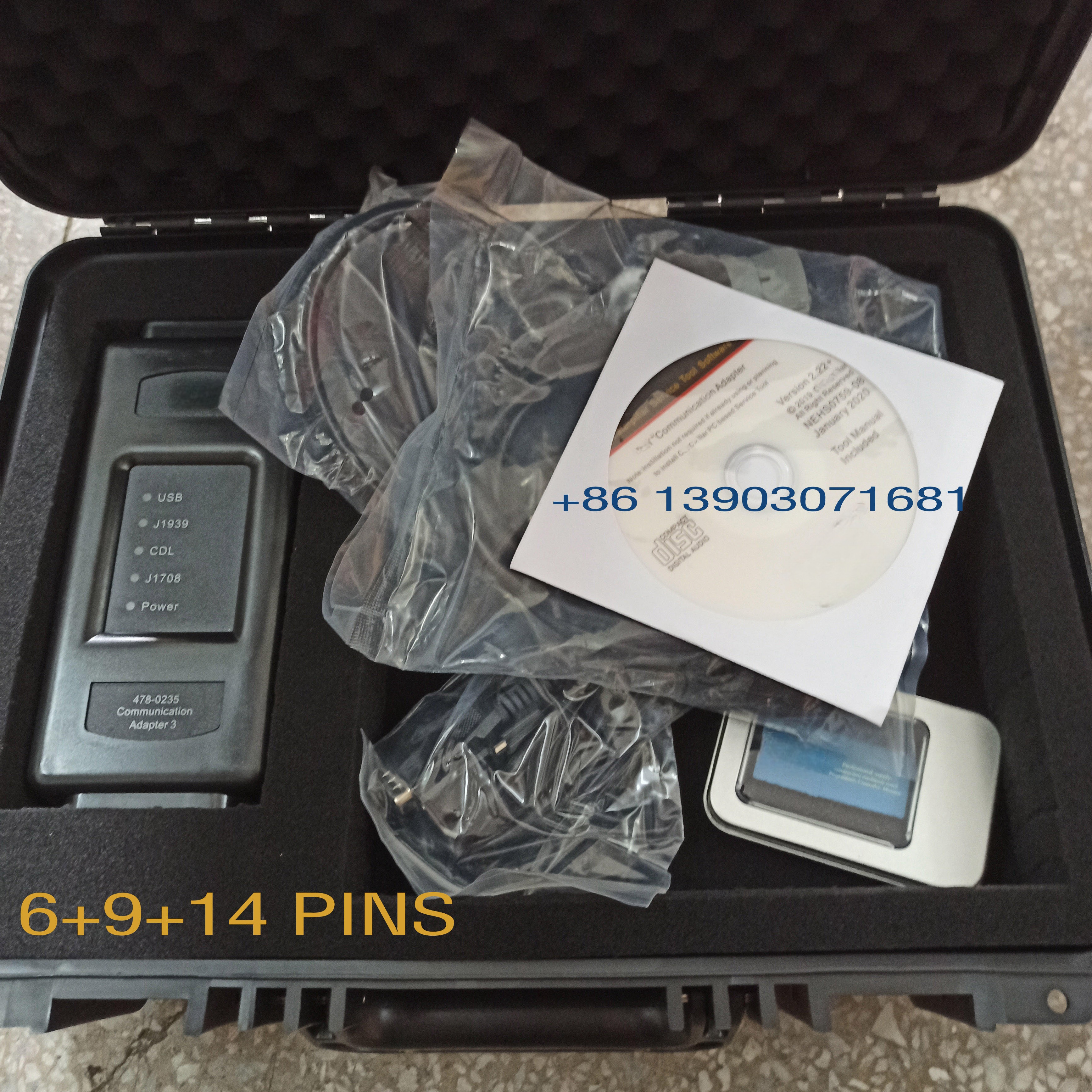 High Quality ET4 Adapter 317-7485 478-0235 Diagnostic Tool for CAT Communication Adapter 9 Pin +14 Pin Cable