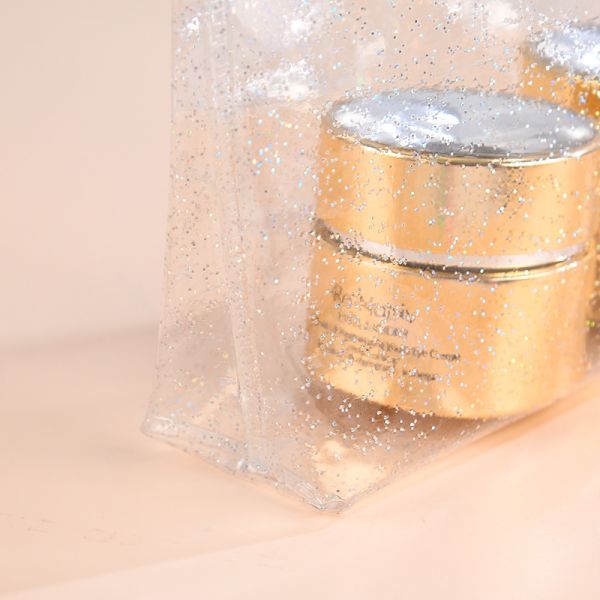 purse wallet, sustainable recyclable Transparent Hologram Cosmetic Bag Shiny Makeup Bag Clutch Handbag Waterproof Travel Wash Bag Toiletry Bag