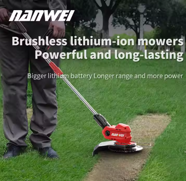 Trimmer Cordless Lawnmower For Grass Lawn In Garden Electric Grass Cutting Green Belt Machine Family Battery