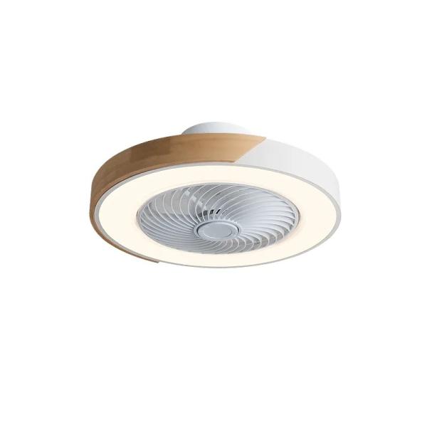 HFBH 20-Inch Low Profile Ceiling Fan with ABS Remote Control Small Bedroom Three-Light (Black White Grey) Light Color Options