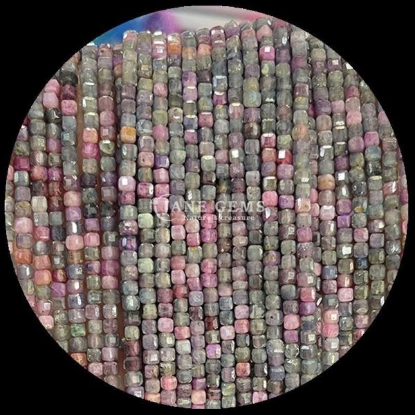 Multicolor Multicolor Mini Cubo Quadrado Forma Pedras preciosas Pink Opal Verde Ágata Cabeças soltas Pedras para DIY Colarinho e jóias