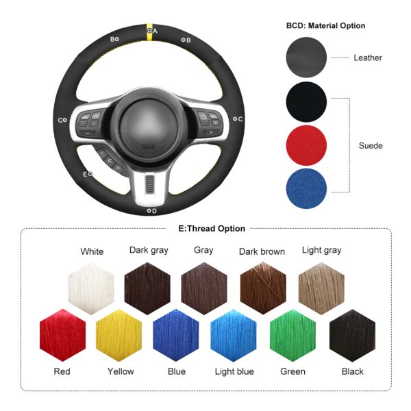 MEWANT Drop Ship For Mitsubishi Lancer Evolution EVO X 10 2008-2015 Fashion Car Accessories For Women Steering Wheel Cover Suede