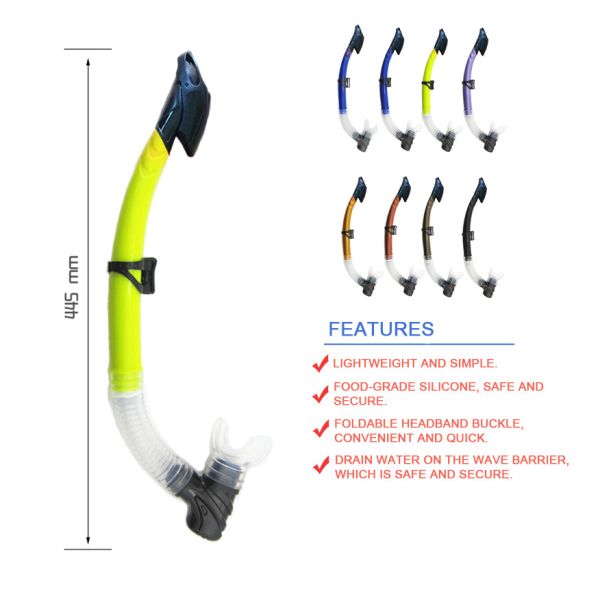 Взрослый плавая мундштук шноркеля клапана Freediving сухой