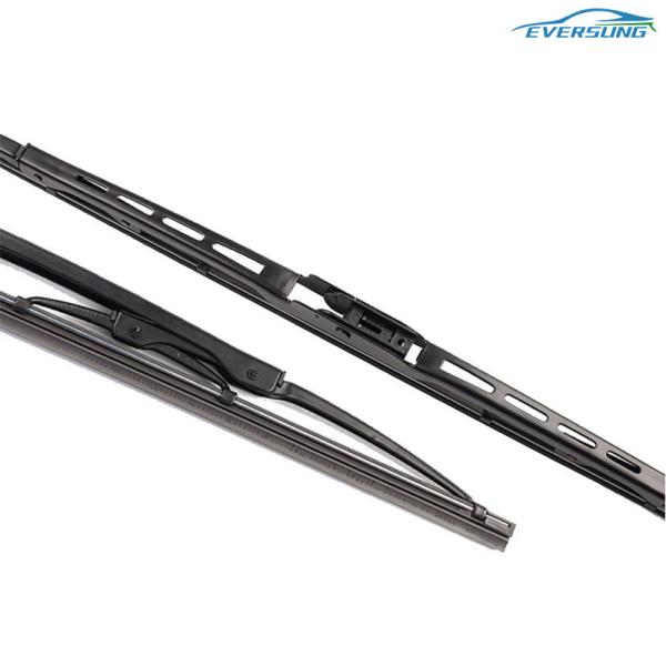 Soft Bone Iron Frame Rubber Windshield Wiper Blades 17 Inch 0.8 0.9mm Thick