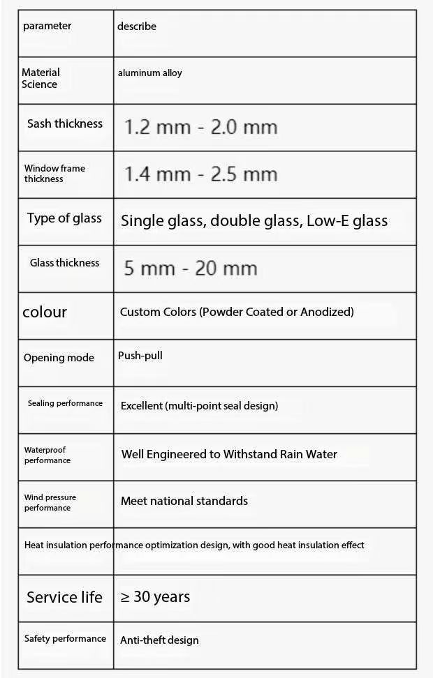 Modern Aluminum Sliding Windows  Custom Villa Hotel Anodized Sliding Window
