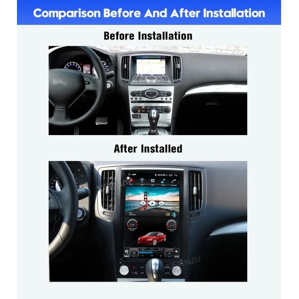 12.1 дюймовый сенсорный стерео для 2004-2015 Infiniti G25 G37 навигация GPS мультимедийный DVD-плеер беспроводной Carplay 4G