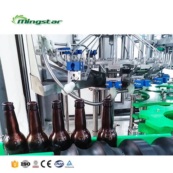 BCGF 8-6-1 500BPH 3 in 1 Automatic 330ml Small Scale Glass Bottle Water Filling Machine Liquid Beer Filling Machine