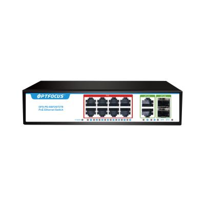 AI Smart PoE Switch 8x1000M POE Port UP Link 2x1000m RJ45 Port 2x1000m SFP for NVR IP Camera
