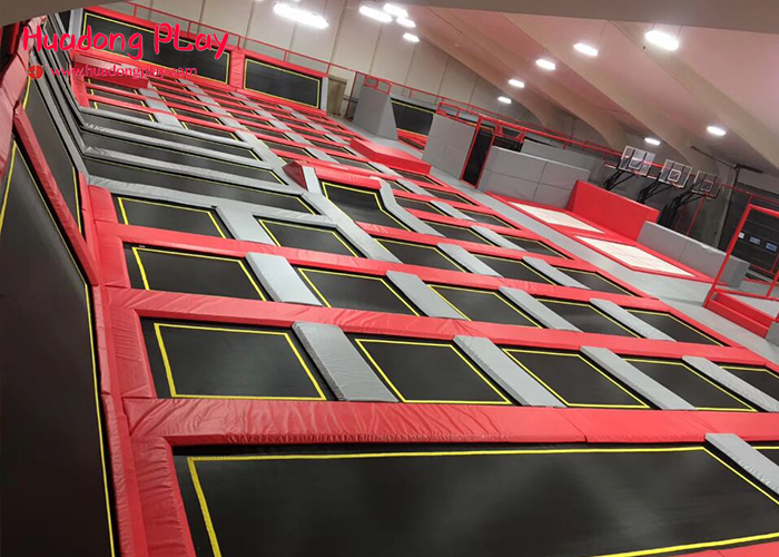 Large Size Trampoline Park Equipment , Professional Trampoline Equipment PVC Material
