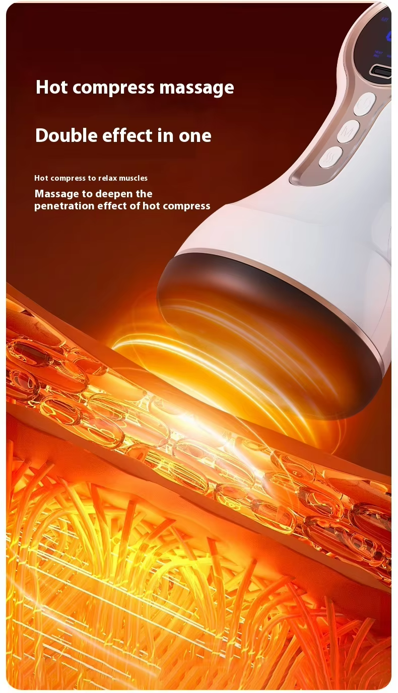 New Handheld Full Body Massager Vibration Heating Therapy Targeted Relief for Abdominal Multi-Region Discomfort