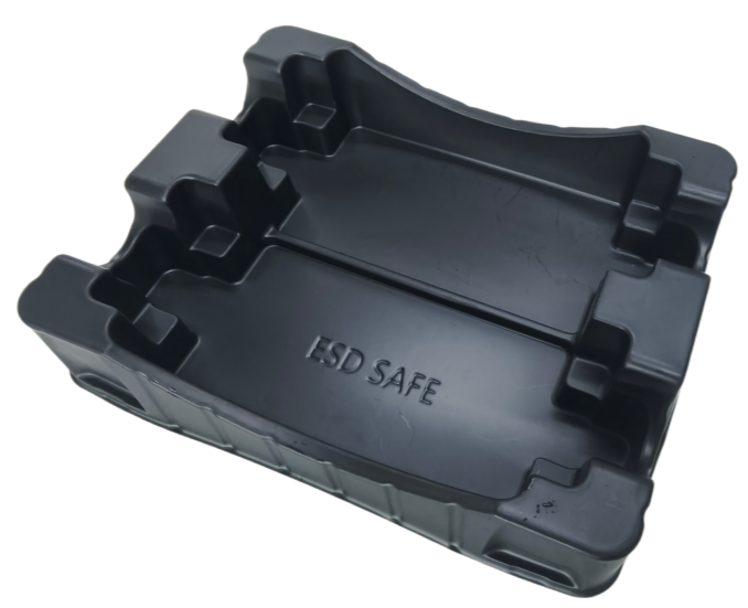 ESD Anti-static Blister Tray / Plastic Vacuum Formed Tray For Semiconductor SMD Components