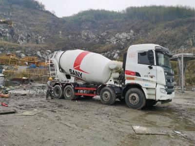 caminhão gêmeo branco do misturador concreto do eixo do ³ 10m para industrial