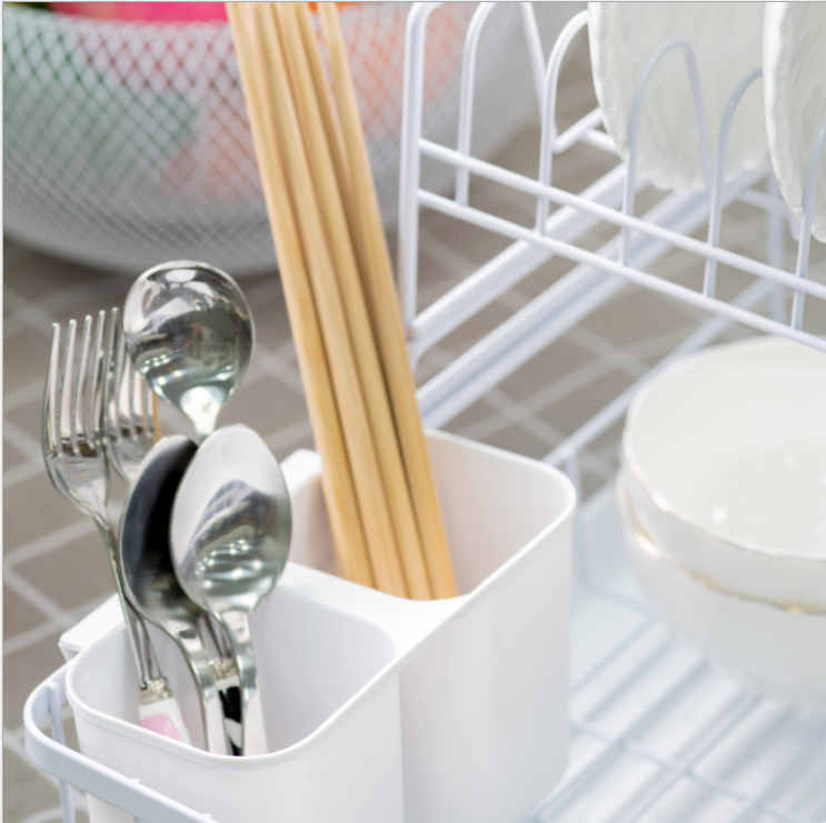 Anti Corrosion 1.5KG Stainless Steel 2 Tier Dish Rack