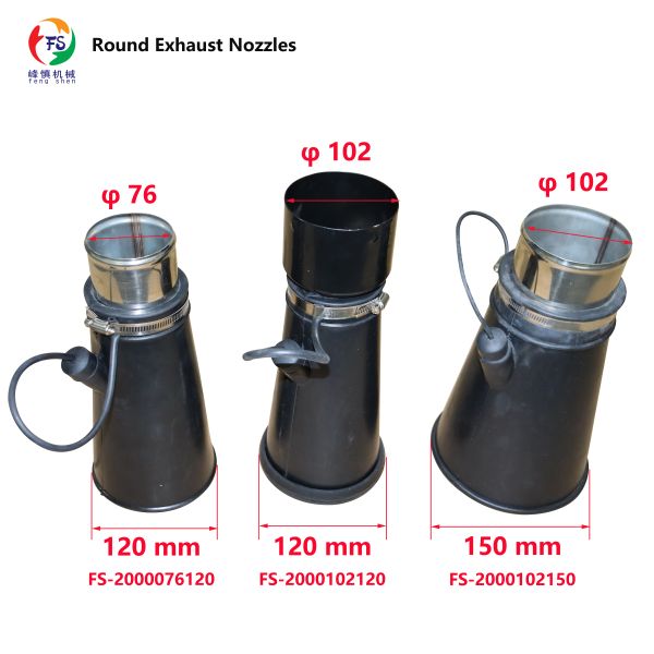 Vehicle Nozzle Exhaust Black Tailpipe Adapters Exhaust Extraction System