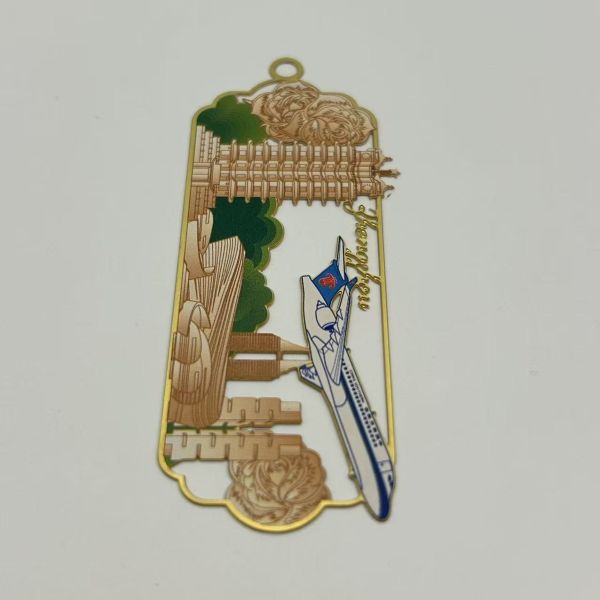 Zinc alloy bookmark,cartoon logo design book mark custom with good quality