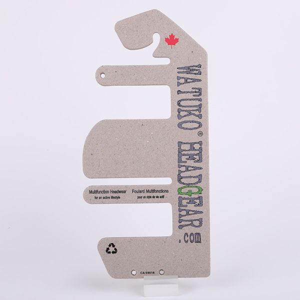 Colgador de cartón biodegradable FSC para chales, perchas de papel para bufandas, multifunción, venta al por mayor