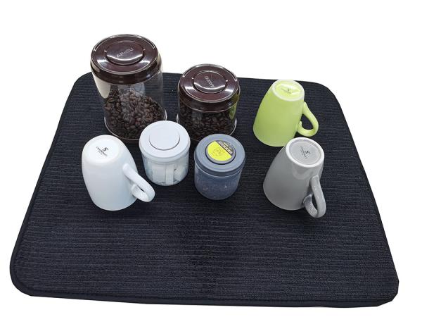 O escorredor de pratos contrário Mat Drying Mat For do XL Microfiber torna côncava a barra de café