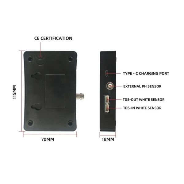 TDS/EC Range 0-9999 ppm/us/cm Multi-parameter Water Tester for Aquarium Monitoring