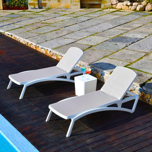 21inch Height 24inch Breadth Outdoor Patio Chaise Lounges UV Resistance