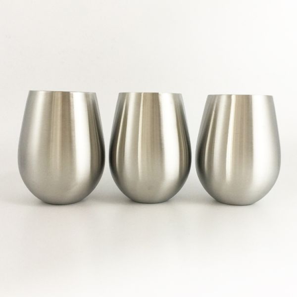 Nature Color Stainless Steel Insulated Bottle 18oz 500ml Wine Glasses