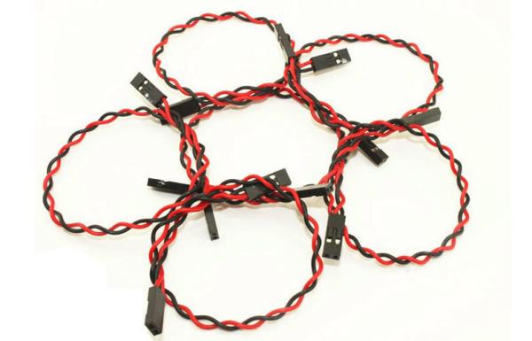 2 Pin Flexible Dupont Jumper Wires Female To Female , Dupont 2P Twisted Wire Cable