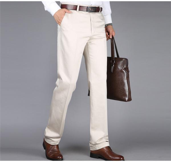 Classic Straight Style Custom Fit Formal Pants for Men Plus Size and Cotton Fabric