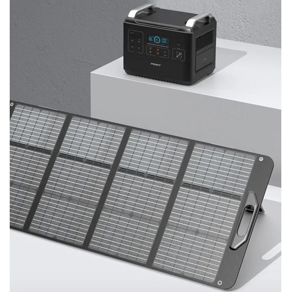 Mini Outdoor 100w Foldable Solar Panel Flexible Charging Waterproof Full Black