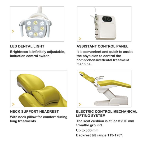 Removable Multicolor Ophthalmic Chair Unit , Three Fold Dental Chair And Equipment