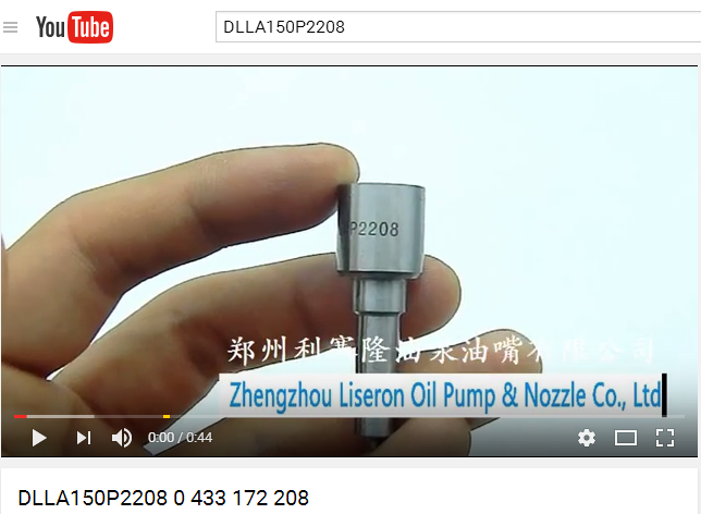 ERIKC DLLA150P2208 YUCHAI For BOS flexible coating gun spray nozzles flat spraying nozzle 0433173208 DLLA 150 P 2208