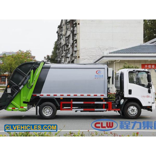 ELF 130hp 7000L ISUZU Garbage Truck hydraulic trash compactor