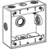 Коробки 2 шатий GFCI коробка выхода электрической алюминиевой погодостойкая с 5 отверстиями выхода