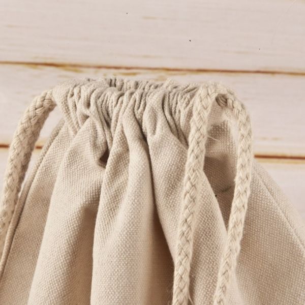 Small Delicate Cute Christmas Sack Cotton String Bags Eco Friendly