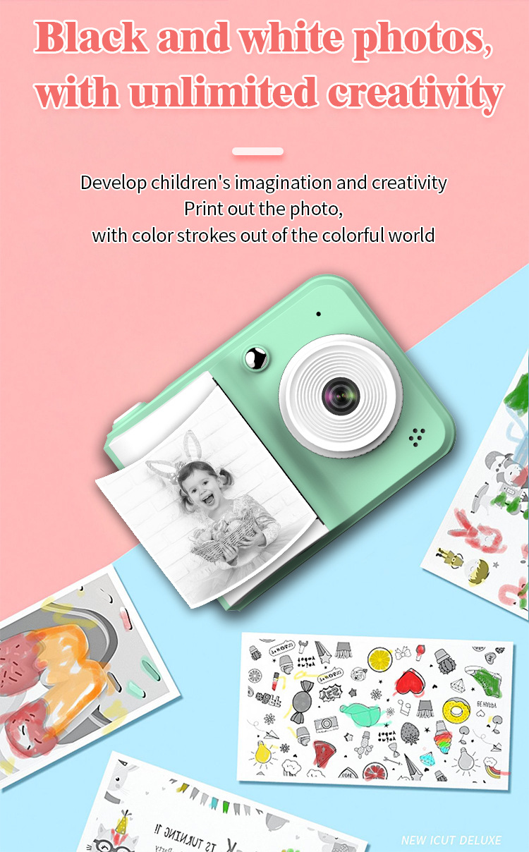 Cross-border Exclusive Supply of Instant Print Digital Cameras, Children's Mini Cameras, High-pixel Toy Mobile Phones, and Camer