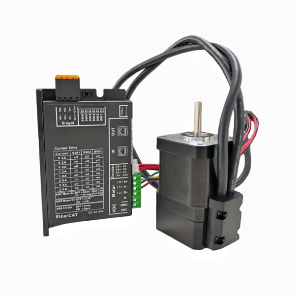 Closed Loop 2 Phase NEMA17 42mm Flange Stepper Motor with EtherCAT Servo Stepper Driver for CNC Machines