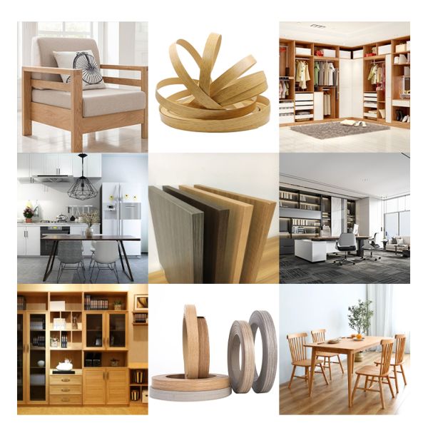 Water Resistant Eco-friendly ABS Wood Grain Edge Banding with High Glossy Embossed Surface