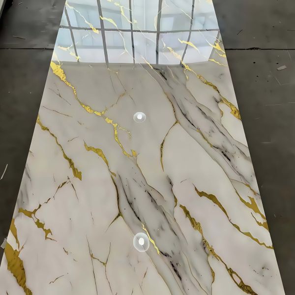 Mildew Proof Uv Spc Wall Panel Anti Oil Fire Retardant Spc Wall Cladding