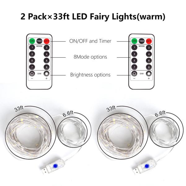 IP65 Waterproof 10M USB LED Leather Wire String Light Fairy Garland Christmas Lights
