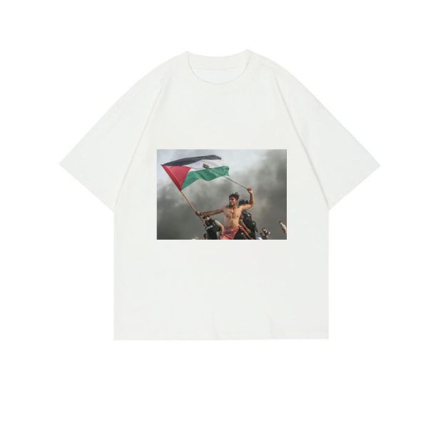Chic Short Sleeve Print Pattern Plus Size Men's White Tees Tshirts Cotons Casual Shirts