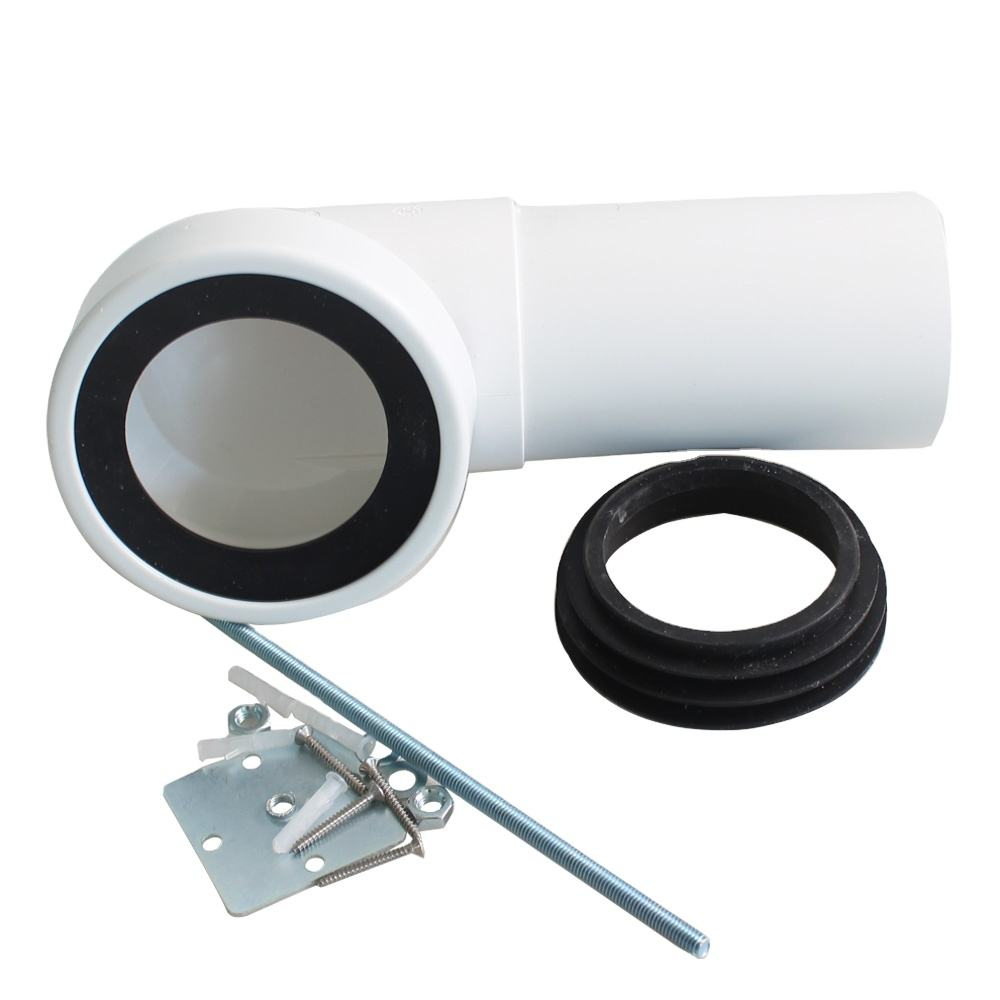 Modern 90-Degree Bend P-Type Steam Trap Sewage Polyvinyl Chloride Pipe HP Bathroom Toilet Drainage WC Pan Connector