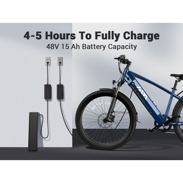 48V 26 Inch Fat Tire Electric Bike for City Commuting & Off-Road with Long Range MTB E-BIKE