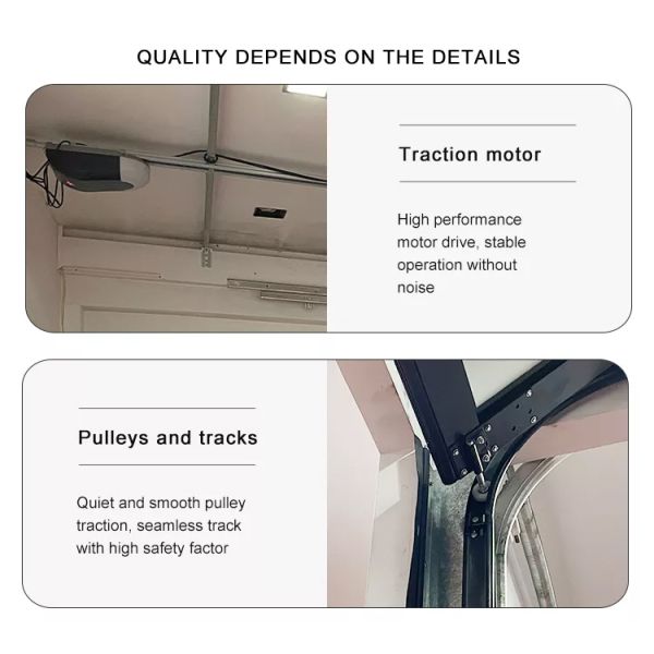 Aluminum Frame Door and Frosted Glass Villa Automatic Garage Door