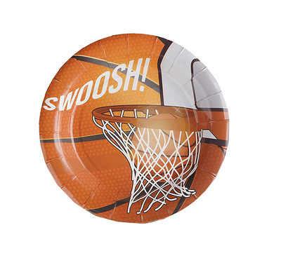 Wholesale Birthday Basketball Theme Party Supplies 9 Inch Plate 10 People Set Party Decoration